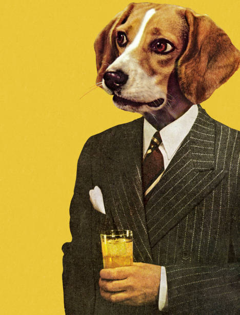 Businessman with a Dog Head http://csaimages.com/images/istockprofile/csa_vector_dsp.jpg scotch whiskey illustrations stock illustrations