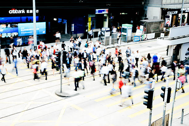 istock Motion blur pedestrian crossing, Hong Kong 532464233