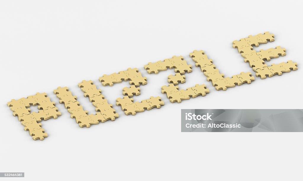 word puzzle word of the pieces of the jigsaw puzzle Alphabet Stock Photo