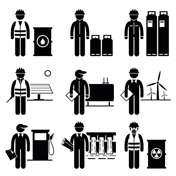 энергии и мощности иконки товары топлива - gas fuel pump symbol metal stock illustrations