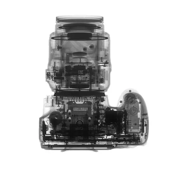 Photo of DSLR photo camera under the X-rays