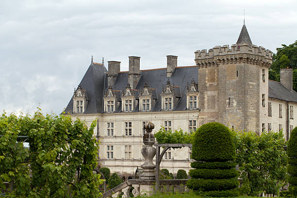 Villandry, France- June 24, 2013: Villandry chateau and its garden, Loire Valley, France --one of the most beautiful gardens in all France
