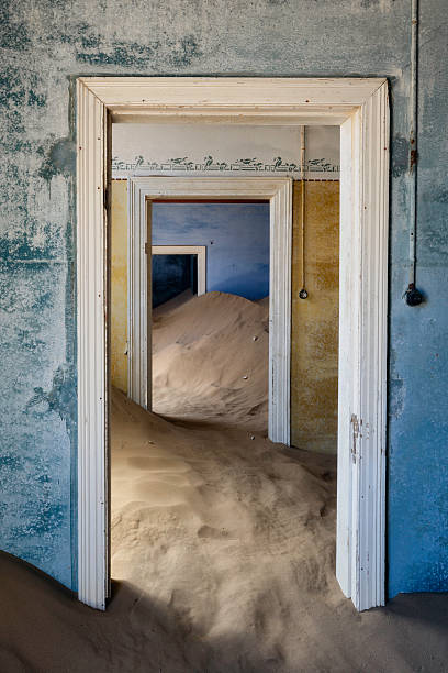 Abandoned House, Kolmanskop stock photo