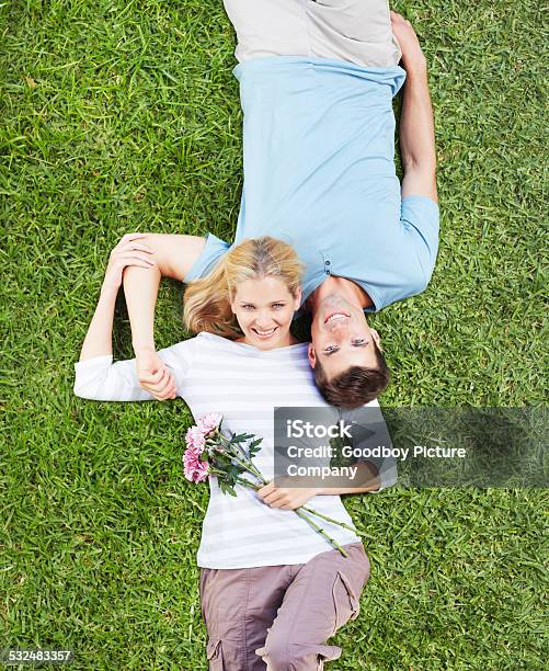Flowers For The Girl Of His Dreams Stock Photo - Download Image Now - Adult, Adults Only, Affectionate