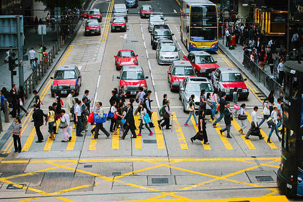 Crossing the road, Central, Hong Kong