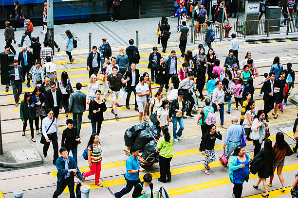 istock People crossing the road, Central, Hong Kong 532483959