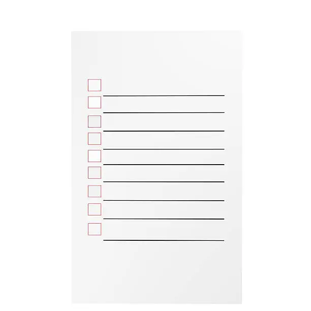 Photo of To do list blank isolated