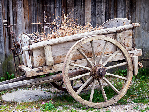 old cart at a farm