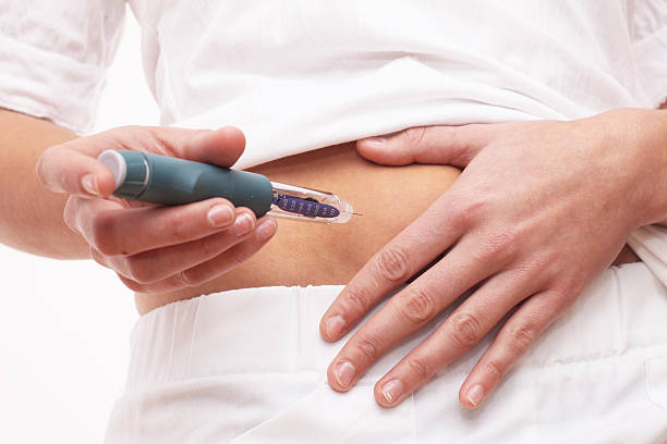 istock Young woman is injecting Insulin with a Insulin Pen 532486531