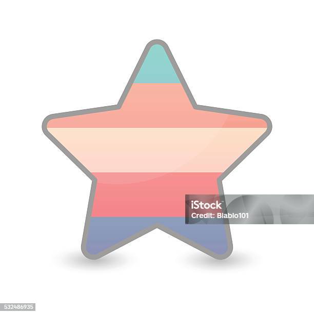 Star With A Transgender Pride Flag Stock Illustration - Download Image Now - 2015, Armed Forces Rank, Authority