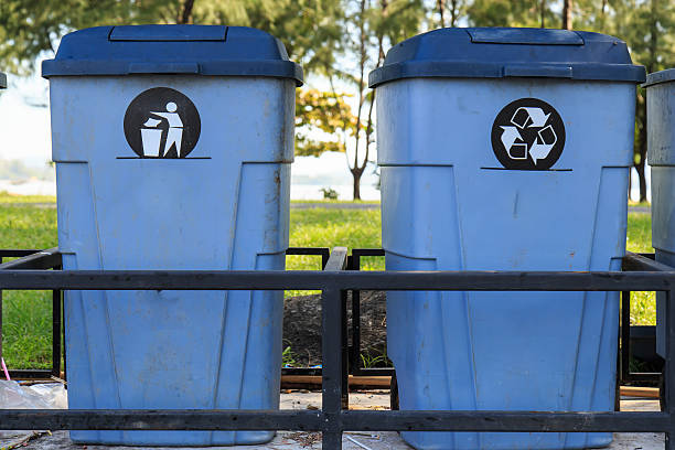 istock Different Bins For Collection Of Recycle Materials 532487413