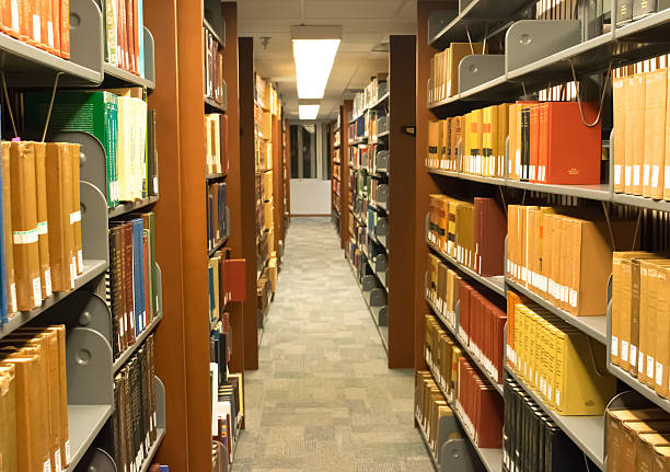istock Numerous Books Neatly Stacked in Shelves 532488027