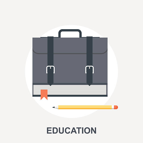 illustrations, cliparts, dessins animés et icônes de l'éducation - school education backpack book bag