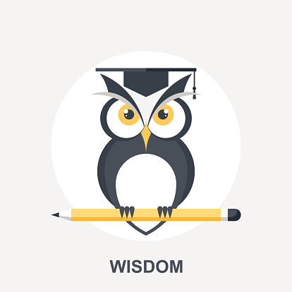 Vector illustration of wisdom flat design concept.