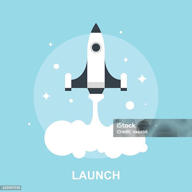 Launch Stock Illustration - Download Image Now - Rocketship, Taking Off - Activity, 2015