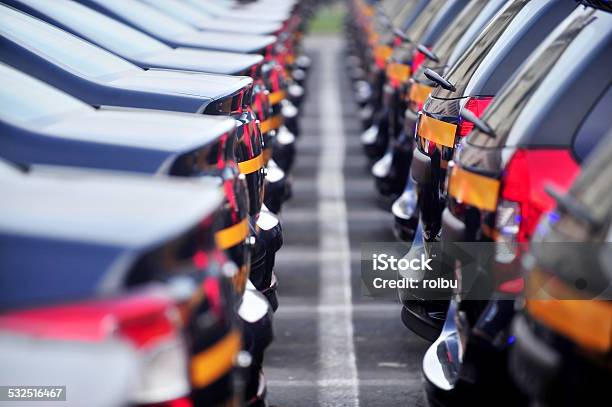 New Cars In Line Stock Photo - Download Image Now - Car, Car Dealership, New