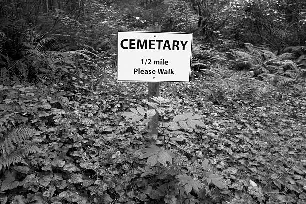 istock Cemetary signal post in the forest. Vancouver. Canada 532518065