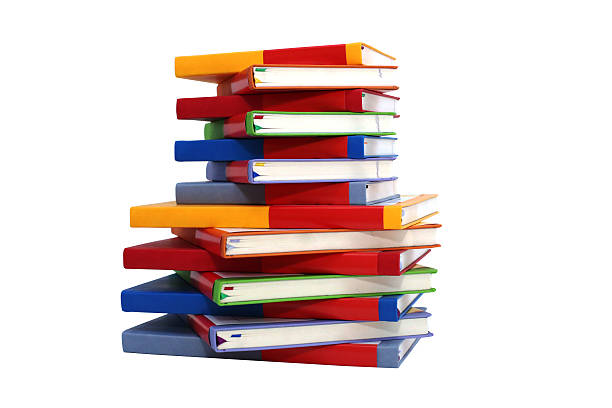 istock pile of notebooks- isolated on white with clipping path 532519215