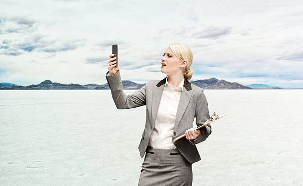 istock Businesswoman taking selfie 532522463