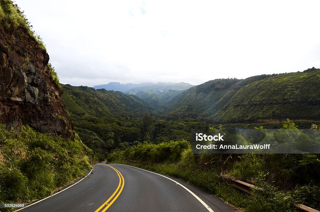 On the road On the road in Maui, Hawaii Hana - Maui Stock Photo
