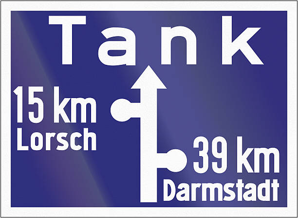 istock Gas Station Highway Direction Sign 532529297