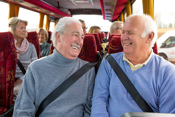 istock Senior Males Enjoying Coach Journey 532530497