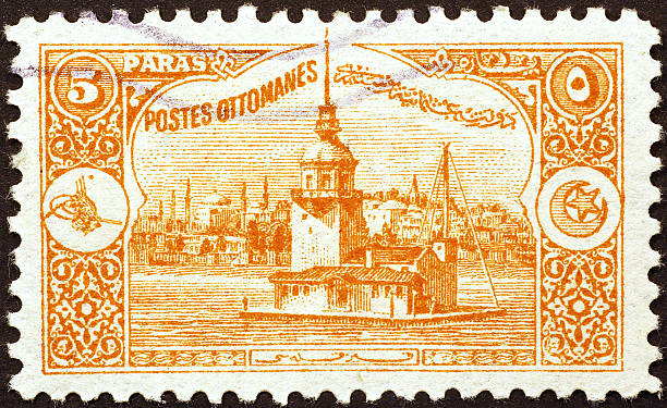 istock Leander's tower in Istanbul on stamp of 1920 532530999