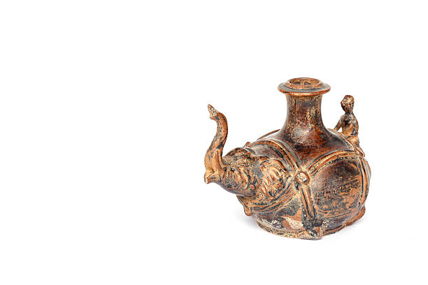 istock Traditional old ceramic teapot isolated on white background 532531549