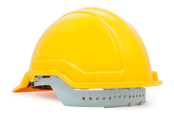 istock on back yellow safety helmet on white background 532532025