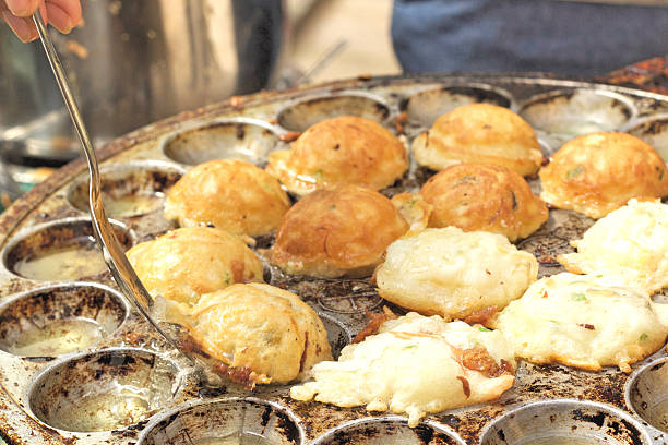 istock Takoyaki balls dumpling - japanese food 532532359