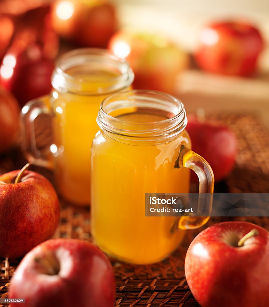 hot apple cider in mason jars hot apple cider in mason jars shot with selective focus 2015 Stock Photo
