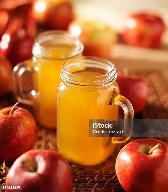 Hot Apple Cider In Mason Jars Stock Photo - Download Image Now - 2015, Apple - Fruit, Autumn