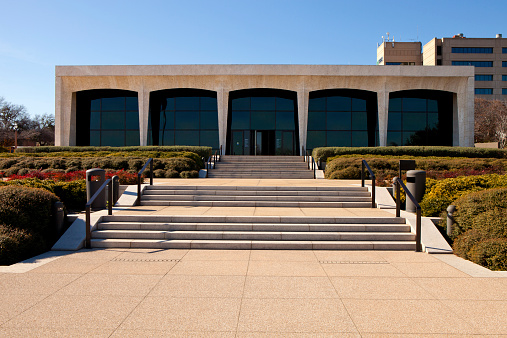 Ft Worth, Texas, USA - January 6, 2015: The Amon Carter Museum of American Art is located in the cultural district of Fort Worth, Texas. The museum devoted to American art and possesses one of the premier collections of American photography in the nation.