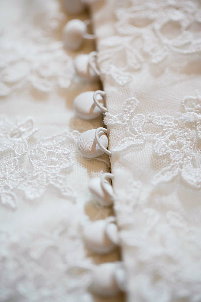 Part of wedding dress stock photo