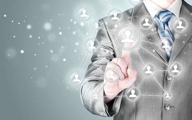 istock man hand pressing social media icon 532545731