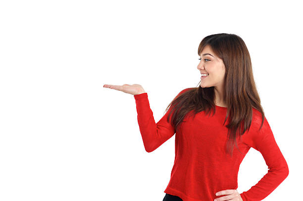 istock Woman holding product 532546945