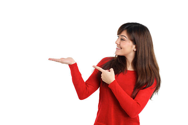 istock Woman pointing product 532546959