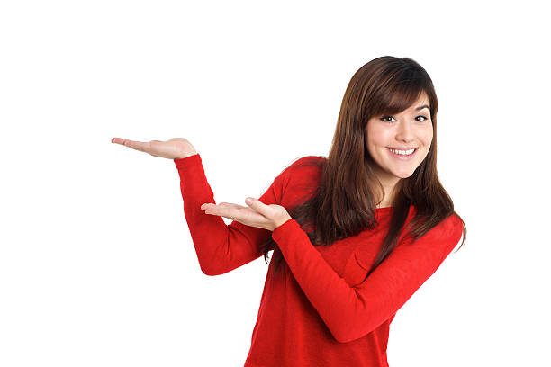 istock Woman presenting product 532546963