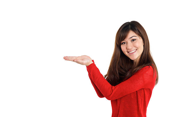 istock Woman holding product 532546967