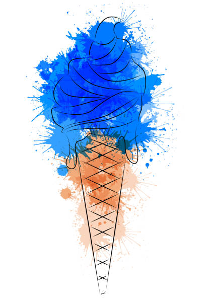 istock Vector illustration of cartoon outline ice cream 532548300