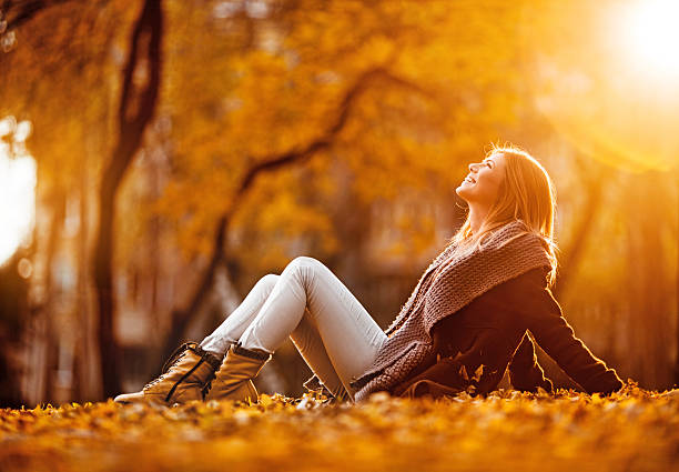 istock Woman enjoying in autumn day. 532549377