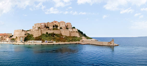 istock Town of Calvi from the ferry 532549985