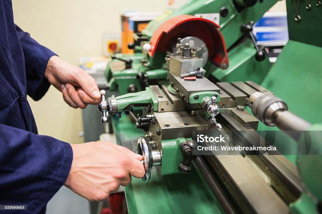 Engineering Machiner Engineering Student Using Heavy Machinery Stock Photo - Download Image ...