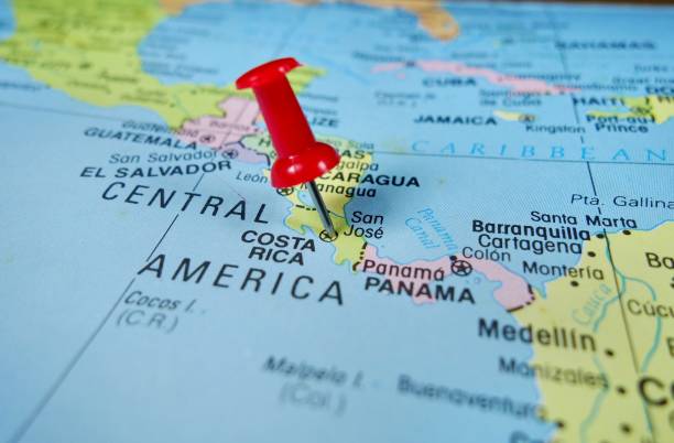 istock Pushpin marking on San Jose, Costa Rica map 532550948
