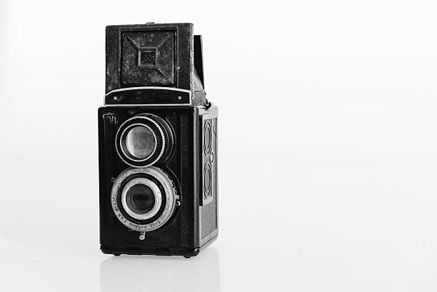 istock Old Vintage twin-lens reflex classic camera - close up 532552494