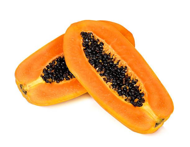 istock ripe papaya isolated on the white background 532553482