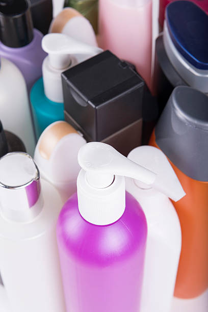 istock Lots of plastic bottles of shampoo 532554220