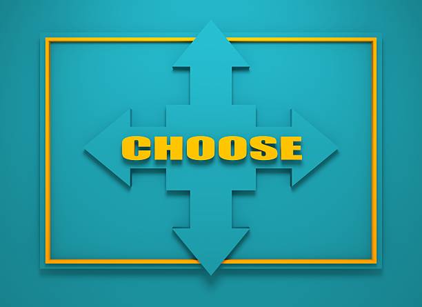 istock arrow cross with word choose 532554398