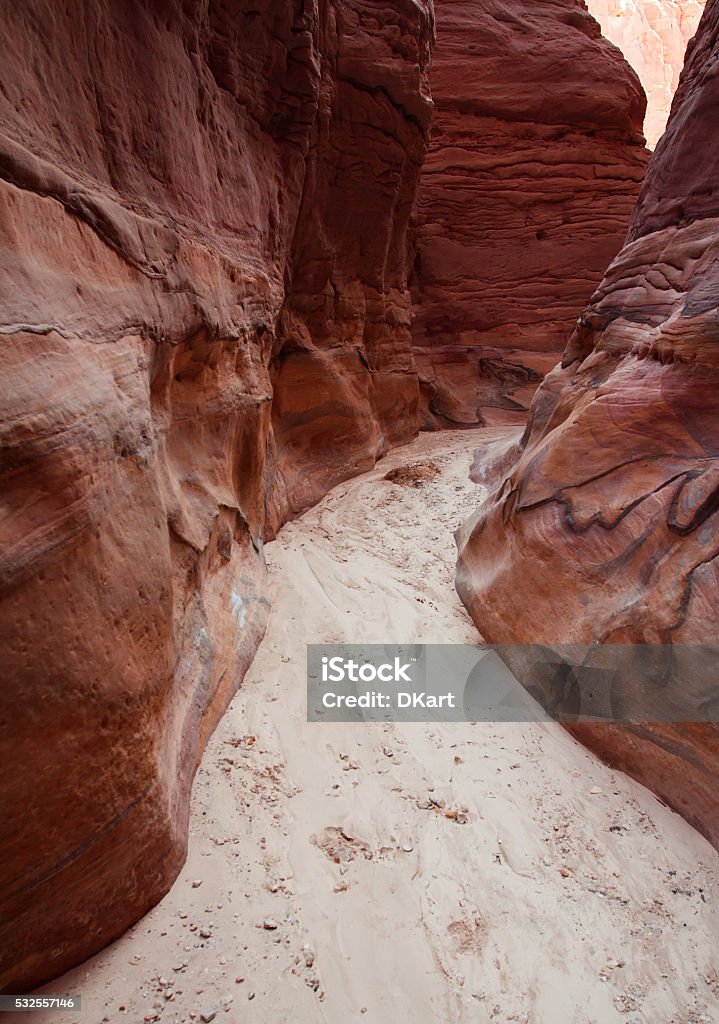 Red Canyon Light and shadow play in red canyon, Egypt Abstract Stock Photo