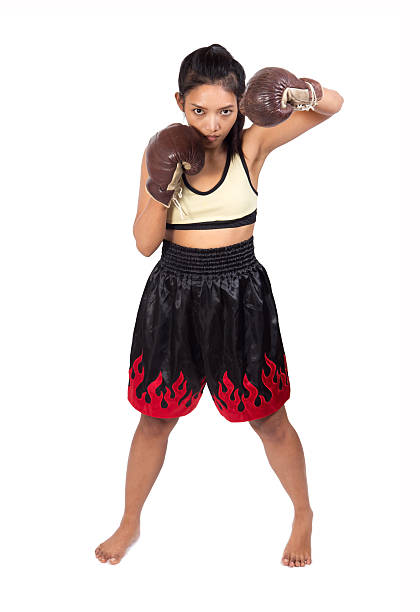 istock Female Muay Thai fighter 532558680